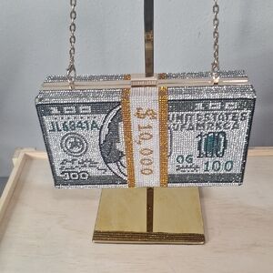 Crystal Money Clutch Bag